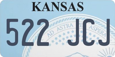 KS license plate 522JCJ