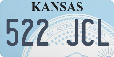 KS license plate 522JCL