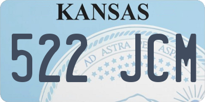 KS license plate 522JCM