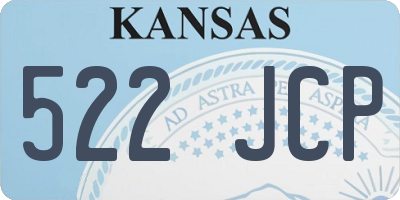 KS license plate 522JCP