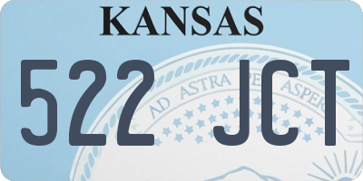 KS license plate 522JCT