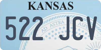 KS license plate 522JCV
