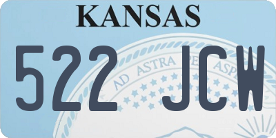 KS license plate 522JCW