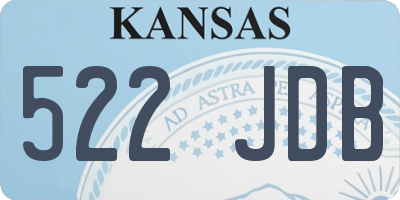 KS license plate 522JDB