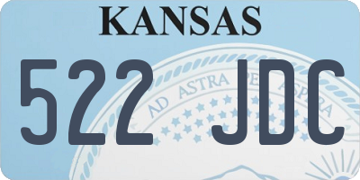 KS license plate 522JDC