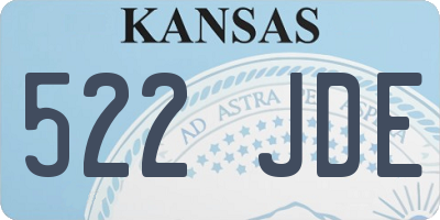 KS license plate 522JDE