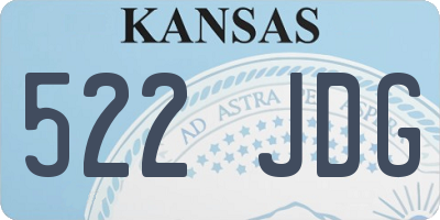 KS license plate 522JDG