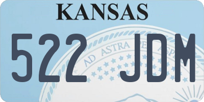 KS license plate 522JDM