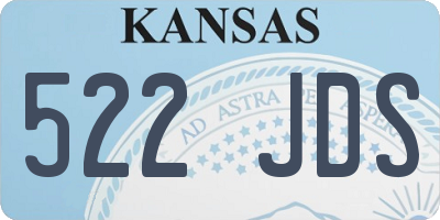 KS license plate 522JDS