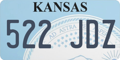 KS license plate 522JDZ