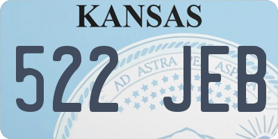 KS license plate 522JEB