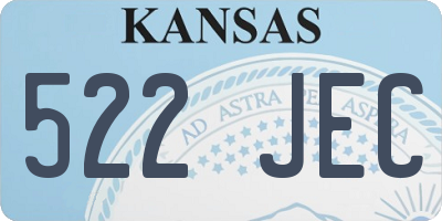 KS license plate 522JEC