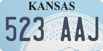 KS license plate 523AAJ