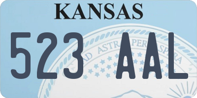 KS license plate 523AAL