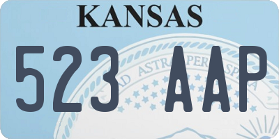 KS license plate 523AAP