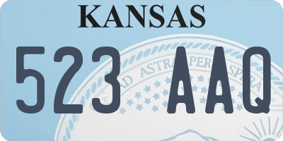 KS license plate 523AAQ