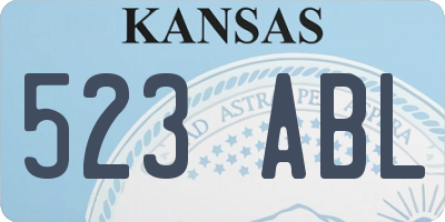 KS license plate 523ABL