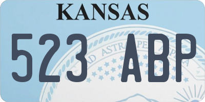 KS license plate 523ABP