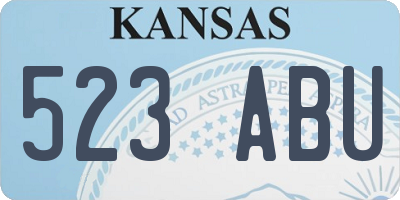 KS license plate 523ABU
