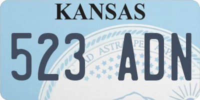 KS license plate 523ADN
