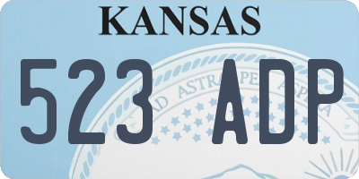 KS license plate 523ADP