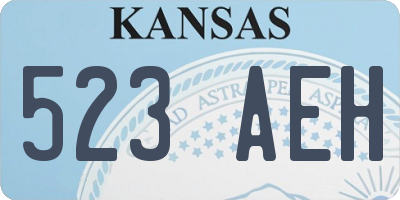 KS license plate 523AEH