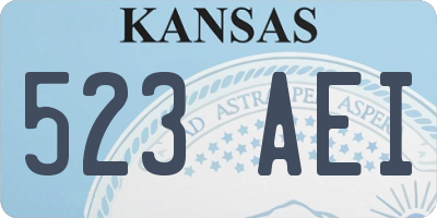 KS license plate 523AEI