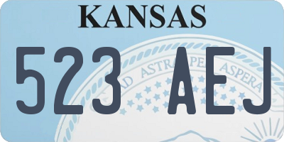 KS license plate 523AEJ