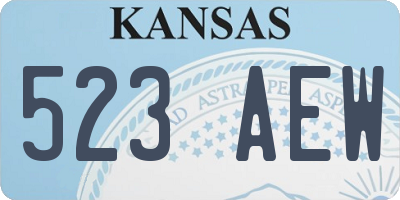 KS license plate 523AEW
