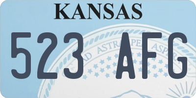 KS license plate 523AFG