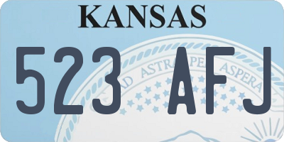 KS license plate 523AFJ