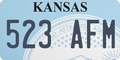 KS license plate 523AFM