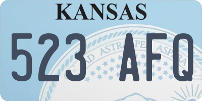 KS license plate 523AFQ