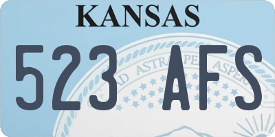 KS license plate 523AFS