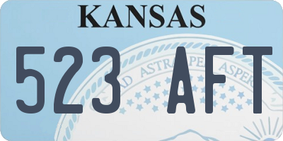 KS license plate 523AFT