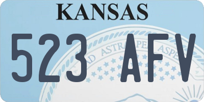 KS license plate 523AFV