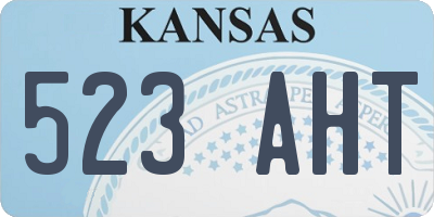 KS license plate 523AHT