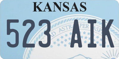 KS license plate 523AIK