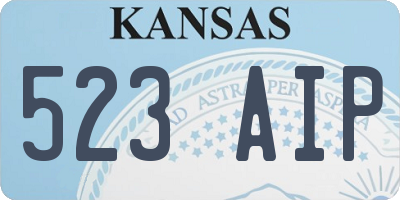 KS license plate 523AIP
