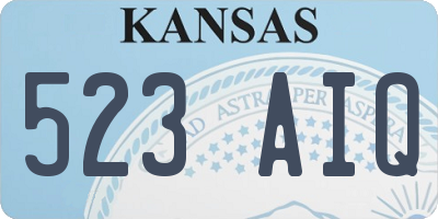 KS license plate 523AIQ