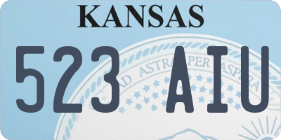 KS license plate 523AIU