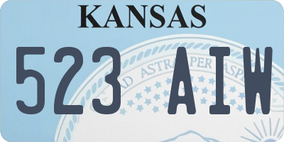 KS license plate 523AIW