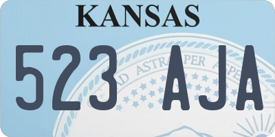 KS license plate 523AJA