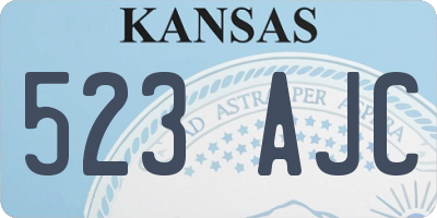KS license plate 523AJC