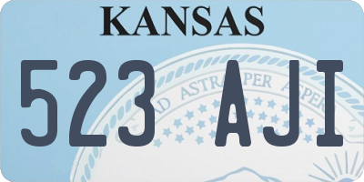 KS license plate 523AJI
