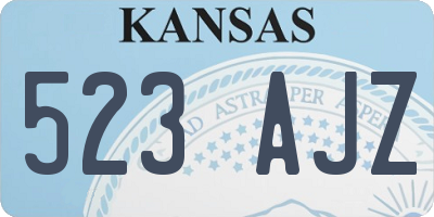 KS license plate 523AJZ