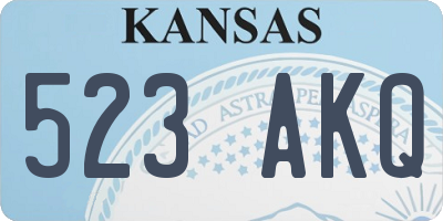 KS license plate 523AKQ