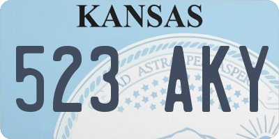 KS license plate 523AKY