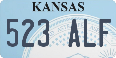 KS license plate 523ALF