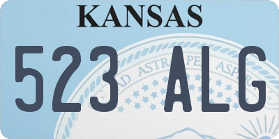 KS license plate 523ALG